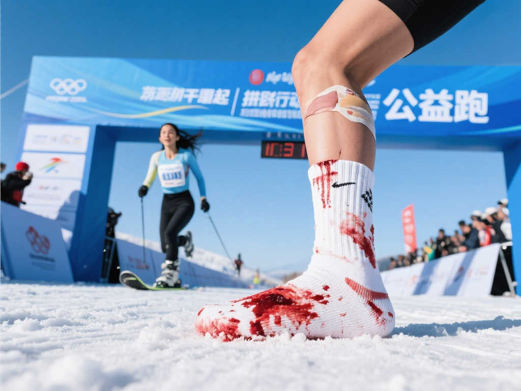 公益跑再创佳绩！谷爱凌刷新个人纪录，赛后袜子染红引关注